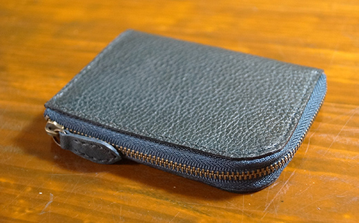 本革製L字ファスナーミニウォレット 収納時：縦約9.3cm×横約10.5cm ＜ブラウン＞ 牛革 本革 L字 ミニ ウォレット コインポーチ 国産牛革 革製品 贈り物 ギフト 国産 ブラウン  財布 サイフ ファッション F6L-208