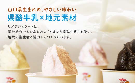 大人気！ヒノデジェラートセット 計6個 2種×各3個 みるく 山口きららみるく ジェラート 食べ比べ セット ミルク 牛乳 山口きらら牛乳 アイスクリーム デザート ご当地 グルメ 食品  スイーツ 菓子 F6L-970