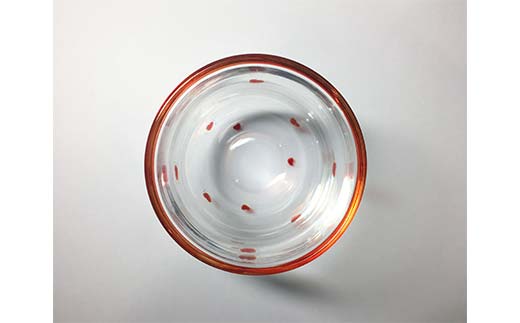 【ギフト用】グラス「ハート」＜ガラス作家 川田絢子＞  工芸品 F6L-1238