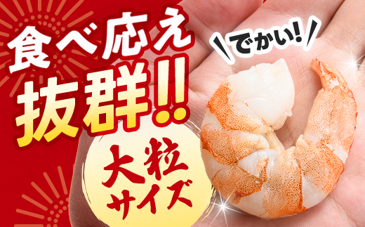【定期便／隔月3か月】バナメイむきえび 600g（2袋）×３回 計3.6kg エビ 海老 むき身 海鮮 魚介類 無添加 バラ凍結 保水剤不使用 下処理済み F6L-1456