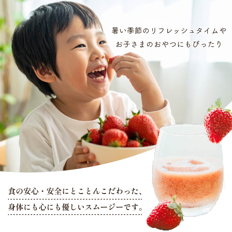 いちご スムージー フローズン 5個 オーガニック 苺 ストロベリー アイス シャーベット フルーツ 果物 くだもの 国産 洋菓子 スイーツ お菓子 おやつ 徳島県 BUTTOBI BERRY COOL