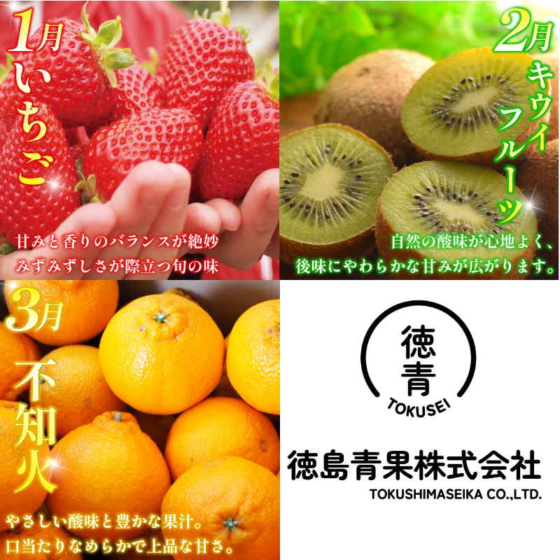 フルーツ 定期便 6ヶ月 果物 季節 旬 詰め合せ 国産 おまかせ 産地直送 シャインマスカット すだち いちご みかん キウイ 不知火 桃  徳島