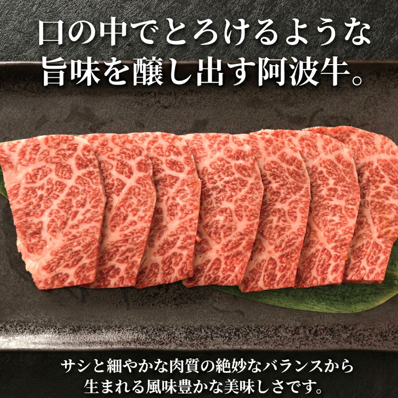 牛肉 焼き肉 阿波牛 500g 黒毛和牛 和牛 牛肉 肉 にく 特選 赤身 霜降り スライス ギフト 贈答 お取り寄せ お盆 中元 徳島県 別紙 牧場牛