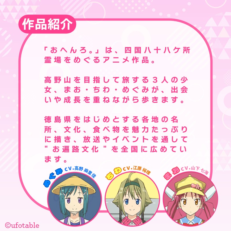 ポスター アニメ 限定デザイン 「おへんろ。」 阿波おどり ポスター マチ★アソビ ufotable　