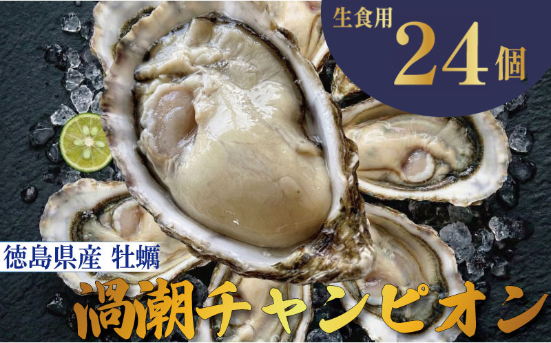 【2026年9月~2026年12月まで発送】 牡蠣 生牡蠣 殻付き 24個 生食可 冷蔵 (ナイフ付き) 渦潮チャンピオン 真牡蠣 かき カキ ブランド 旬 新鮮 海鮮 濃厚 料理 鍋 牡蠣鍋 カキフライ バーベキュー BBQ キャンプ おいしい TV テレビ 徳島県 鳴門