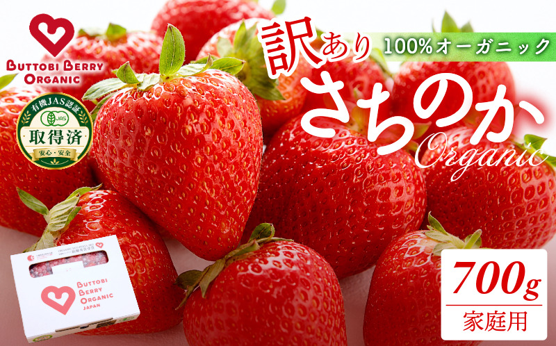 訳あり オーガニック いちご 700g 家庭用 《1月末から5月発送》 有機JAS認証 ORGANIC 甘い 苺 果物 フルーツ 産地直送 新鮮 ストロベリー ジャム スムージー 期間限定 徳島