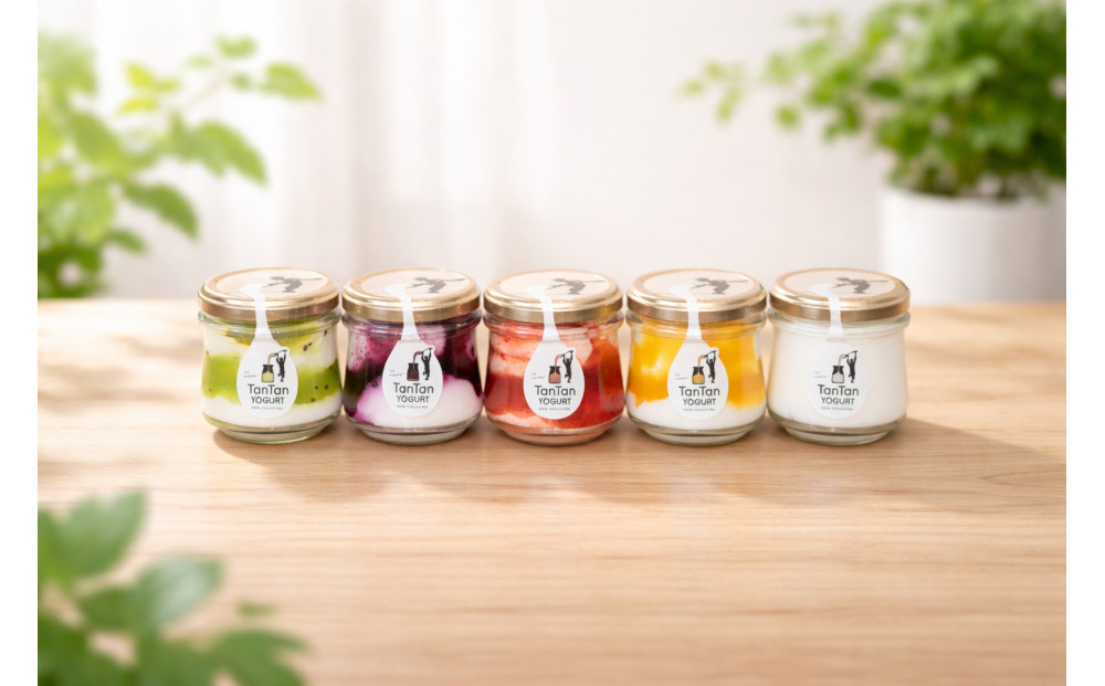 新食感 とろけるくちどけヨーグルト プレミアムセレクション５種（プレーン・ストロベリー・ブルーベリー・マンゴー・キウイ）130ｇ×各1個　計5個