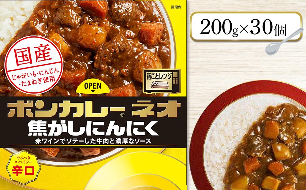 ボンカレーネオ 焦がしにんにくやみつきスパイシー 辛口 (200ｇ×30個)【レトルトカレー レトルト カレー 非常食 保存食 長期保存 防災食 備蓄食 災害用品 災害用保存食 防災グッズ 防災用品】