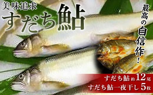 美味追求 すだち鮎 (約1kg)・一夜干し (5枚) セット 冷凍