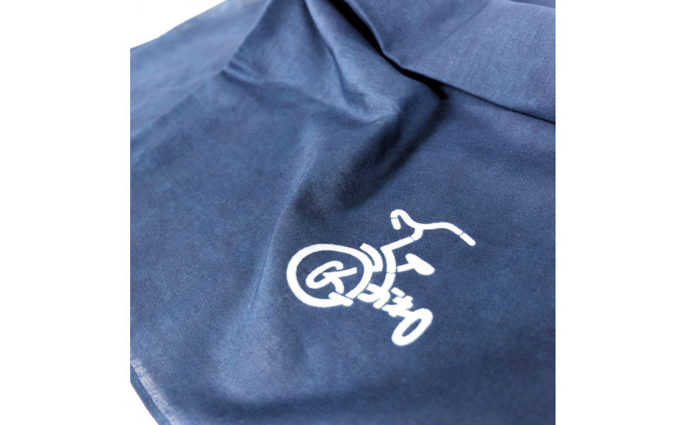 【三輪車】本藍染コットン100％濃紺大判ハンカチ