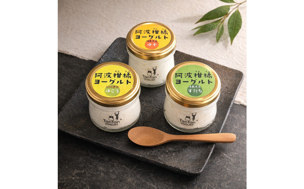 阿波柑橘 ヨーグルト 3種（すだち 柚子 柚香）セット 115g×5個