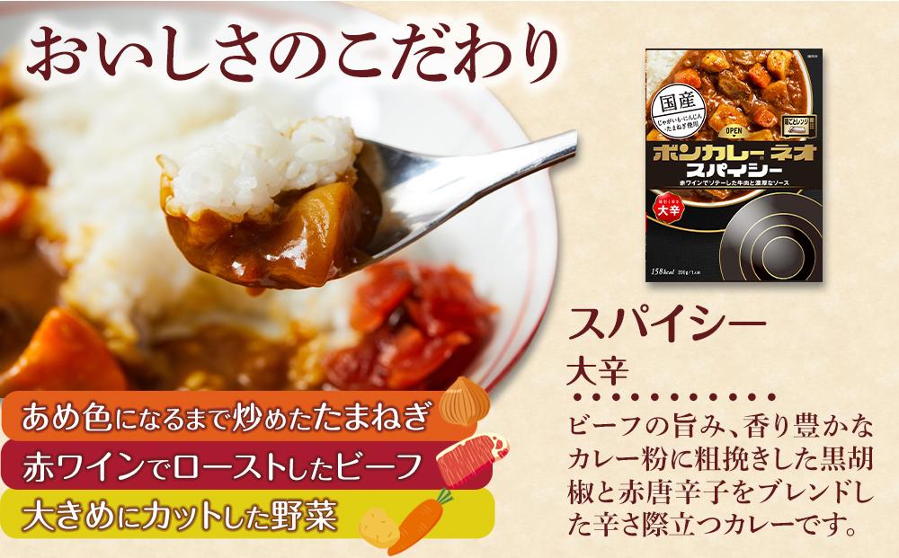 【定期便 全2回】ボンカレーネオ スパイシー 後引く辛さ(大辛)　30個×2回　計60個