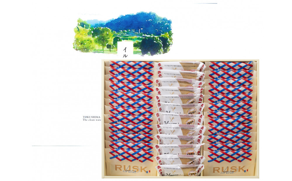 イルローザ銘菓集 NIM-2（マンマローザ12個とラスク24枚）