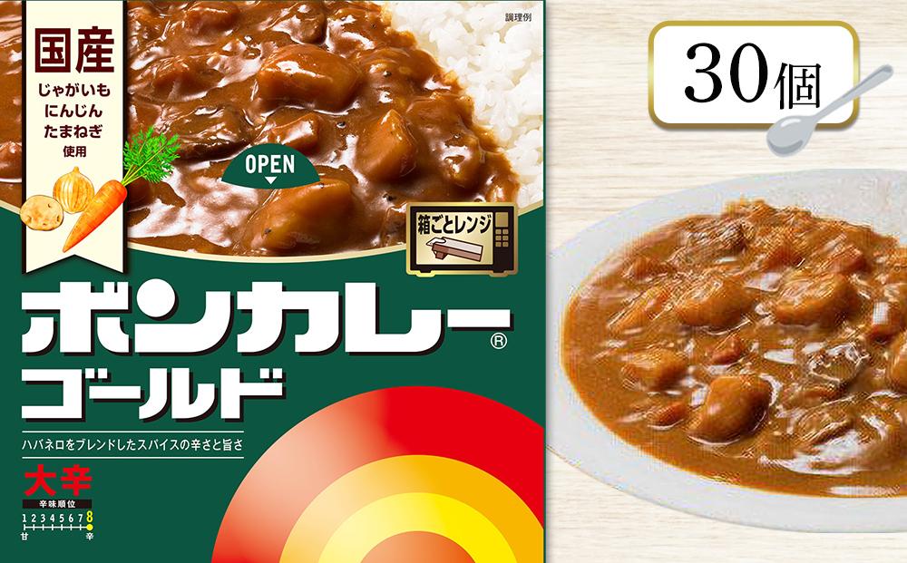 ボンカレーゴールド（大辛）30個【レトルトカレー レトルト カレー 非常食 保存食 長期保存 防災食 備蓄食 災害用品 災害用保存食 防災グッズ 防災用品】