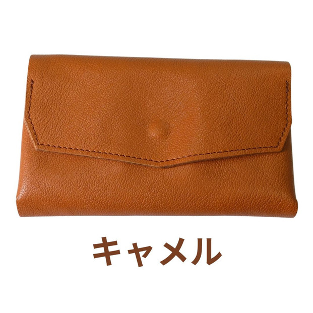 クラッチーノ ネクスト2　小型長財布（キャメル）