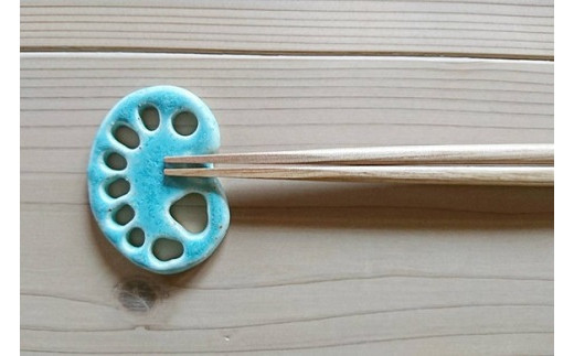 大谷焼 れんこん箸置き 5色セット BOX付き　鳴門　陶器　食器　箸置き　かわいい　ギフト　母の日　父の日　敬老の日　クリスマス　大谷焼　