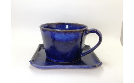 大谷焼 【藍-indigo-】カップ＆ソーサー（大西陶器）