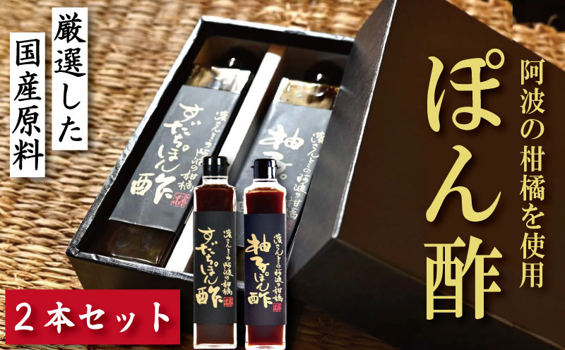 すだちぽん酢 柚子ぽん酢 2本 セット ゆず 柚子 すだち 柑橘 調味料 肉 魚 料理 刺し身 麺 うどん そうめん サラダ 鍋 しゃぶしゃぶ 餃子 鍋 大豆 国産 贈答 ギフト プレゼント お歳暮 徳島 小松島