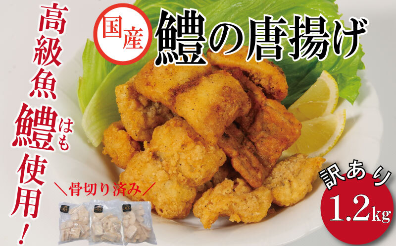 訳あり 鱧 唐揚げ 1.2kg 600g × 2袋 冷凍 から揚げ 規格外 ハモ 魚介 鮮魚 魚介類 ※北海道・沖縄・離島への配送不可