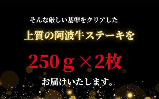 ◆黒毛和牛最高クラス！厳選した阿波牛ステーキ250ｇ×2枚◆冷凍発送◆　【MF-17】※配達指定不可