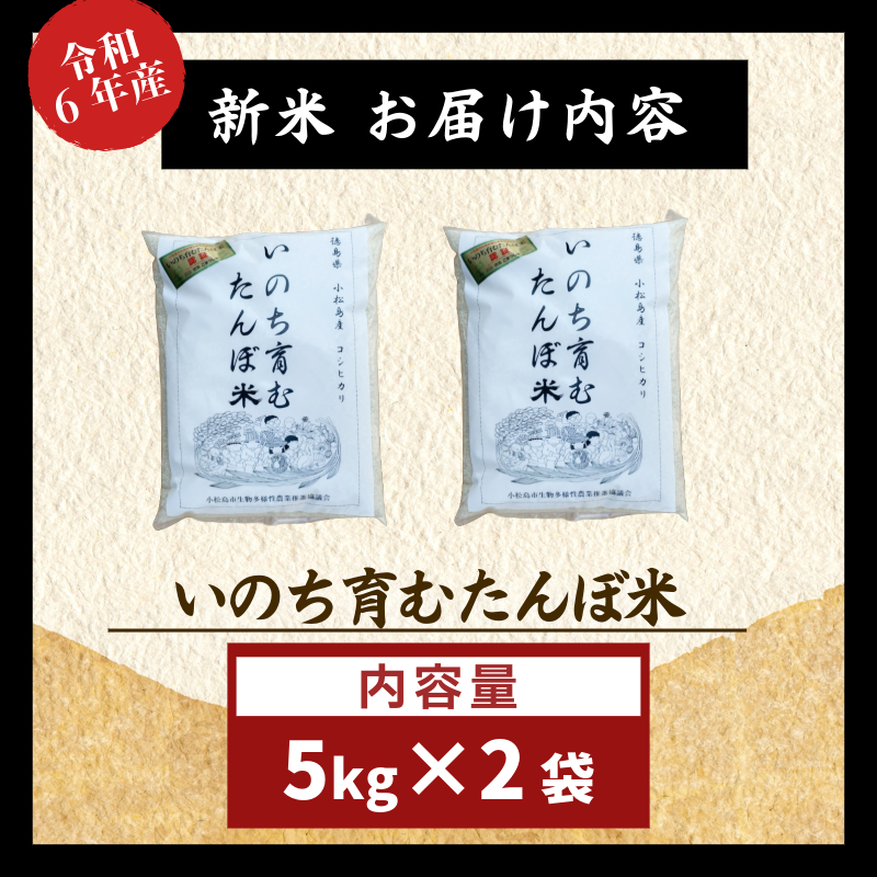 【2024年9月より順次発送】令和6年産 新米 玄米 コシヒカリ 10kg ( 5kg ×2) 栽培期間中無農薬 ふるさと納税 四国 徳島 小松島 新生活 おいしい お米 米 こめ おこめ 国産 ごはん ご飯 ゴハン ふるさと ランキング 人気 安全 安心 ビタミン ミネラル 栄養 おすすめ おいしい 送料無料 国産 TKG 卵かけご飯 おにぎり いのち育む田んぼ米 生物多様性