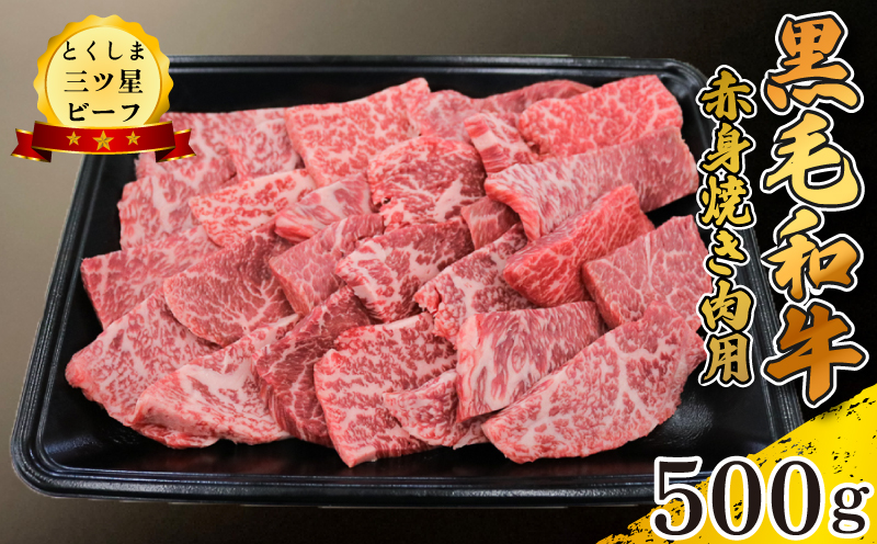 黒毛和牛 牛肉 焼肉 500g 赤身 和牛 とくしま三つ星ビーフ 牛肉 ぎゅうにく 牛 肉 ビーフ BBQ アウトドア キャンプ おかず おつまみ 惣菜 弁当 日用 お祝い 誕生日 記念日 ギフト 贈答 プレゼント お取り寄せ グルメ 冷凍 小分け 送料無料 徳島県 阿波市 肉の藤原徳島県阿波市