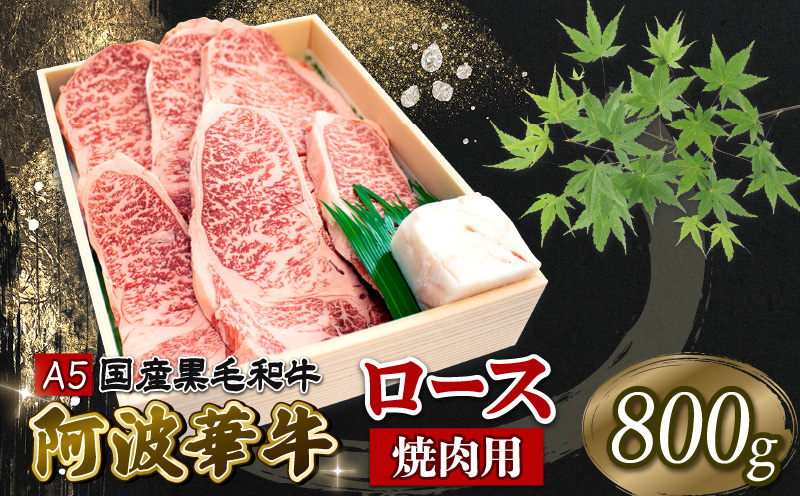 国産 牛肉 黒毛和牛 ロース 焼肉用 800g A5等級 阿波華牛 和牛 牛肉 ぎゅうにく 牛 ぎゅう うし 肉 ビーフ ロース すきやき しゃぶしゃぶ 焼肉 BBQ アウトドア キャンプ ギフト プレゼント 贈答 お取り寄せ グルメ おかず 惣菜 おつまみ 弁当 日用 冷凍 小分け 送料無料 お祝い 誕生日 記念日 徳島県 阿波市 肉の北海徳島県阿波市