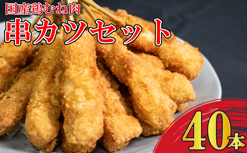 串カツ 国産 鶏肉 むね肉 冷凍 40本 パーティ