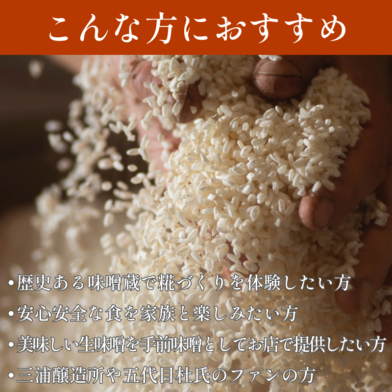 【体験型】 味噌 糀づくり 体験 一樽 オーナー制 味噌 【糀づくり体験】
