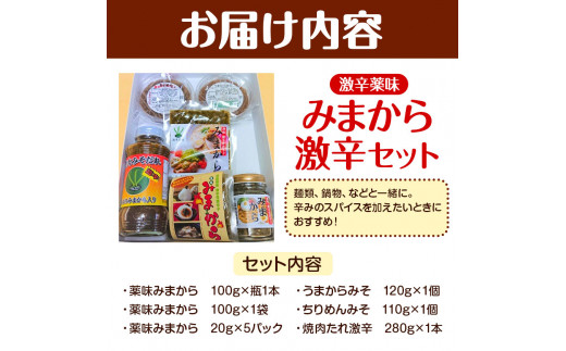 薬味 みまから 激辛セット 《30日以内に出荷予定(土日祝除く)》工房ロマン 徳島県 美馬市 みまから 特産品 美馬市産 青唐辛子 唐辛子 冷奴 ラーメン お鍋 薬味みまから うまからみそ ちりめんみそ 焼肉たれ激辛