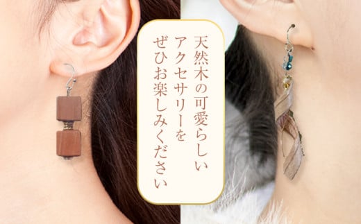 木のピアス キューブ状  株式会社ウッドピア 《30日以内出荷(土日祝除く)》 アクセサリー ピアス イヤリング ファッション 木製 レターパック 送料無料 徳島県 美馬市