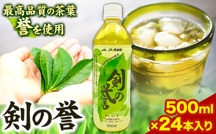 徳島県産 緑茶 「 剣の誉 」 500ml×24本 JA徳島 脇町営農経済センター《30日以内に出荷予定(土日祝除く)》│ お茶 茶 緑茶 ペットボトル 水出し 常温 常温保存 徳島県 美馬市 送料無料