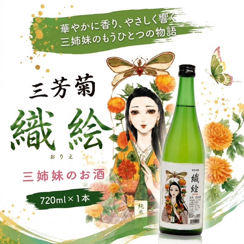 日本酒 地酒 純米 720ml 三姉妹のお酒 特別純米 純米吟醸 純米大吟醸 三芳菊 酒 ギフト お酒 sake さけ 地酒 母の日 父の日 お正月 贈答品 プレゼント 贈り物 お取り寄せ 三芳菊酒造 徳島県 三好市 みよし miyoshi 胡春 織絵 綾音 飲み比べ 3本セット