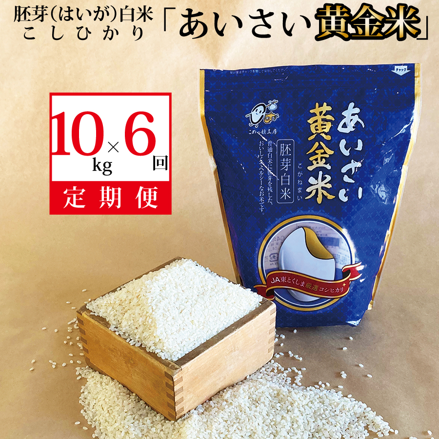 【定期便6回】あいさい黄金米 10kg