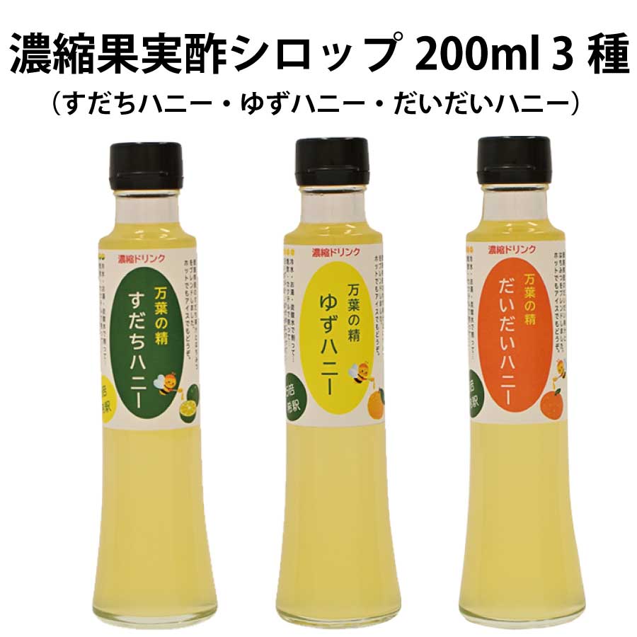 和柑橘希釈ジュース 200ml 3種セット