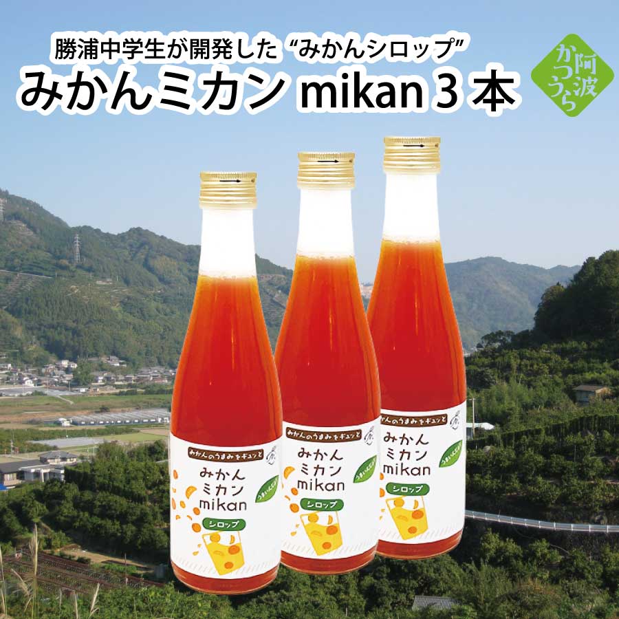 勝浦みかんシロップ みかんミカンmikan 3本