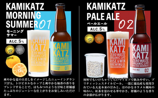 KAMIKATZBEER ブリュワーズセレクト 12本セット RISE＆WIN 《30日以内に出荷予定(土日祝除く)》 ｜ クラフトビール ビール 上勝ビール カミカツビール 酒 お酒 地ビール アルコール 6種 飲み比べ のみくらべ プレゼント ギフト 記念日 パーティー 株式会社スペック 徳島県 上勝町 送料無料