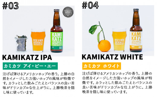  KAMIKATZBEER ブリュワーズセレクト 2本 と グラス 1つ セット RISE＆WIN 《30日以内に出荷予定(土日祝除く)》｜ 金賞受賞 ビール クラフトビール カミカツビール 上勝ビール 酒 お酒 6種 プレゼント ギフト 記念日 株式会社スペック 徳島県 上勝町 送料無料