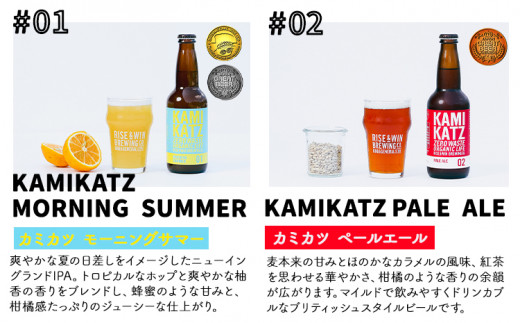  KAMIKATZBEER ブリュワーズセレクト 2本 と グラス 1つ セット RISE＆WIN 《30日以内に出荷予定(土日祝除く)》｜ 金賞受賞 ビール クラフトビール カミカツビール 上勝ビール 酒 お酒 6種 プレゼント ギフト 記念日 株式会社スペック 徳島県 上勝町 送料無料