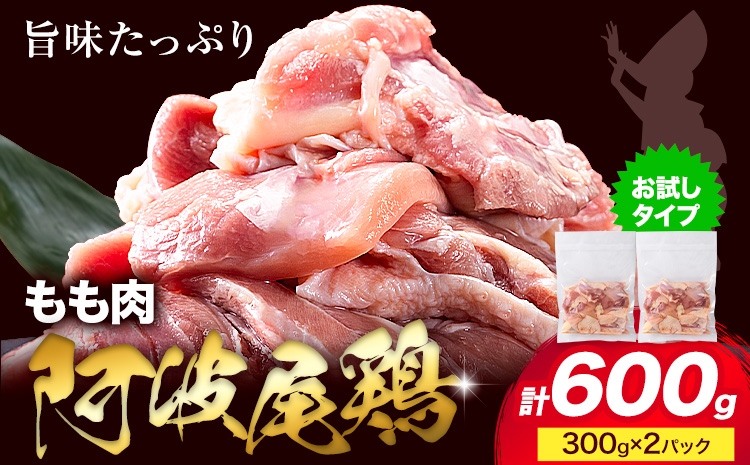 阿波尾鶏 鶏肉 もも肉 内容量 600g《90日以内に出荷予定(土日祝除く)》鶏肉 もも肉 お肉 鳥肉 とり肉 阿波尾鶏 地鶏 小分け 国産 徳島県産 唐揚げ アウトドア キャンプ 冷凍 もも 肉 送料無料