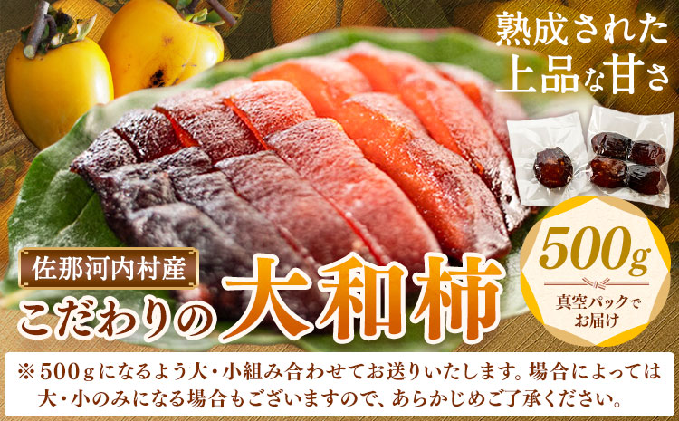 佐那河内村産 こだわりの大和柿 500g(真空パック) 山本清 《30日以内に出荷予定(土日祝除く)》│ 干し柿 干柿 柿 かき カキ フルーツ 果物 くだもの 農家直送 家庭用 秋の味覚 旬 徳島県 佐那河内村