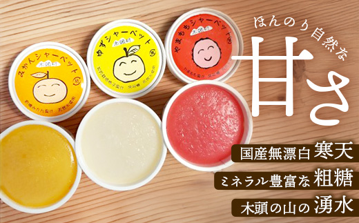 シャーベット 3種 計14個セット (ゆず・みかん・やまもも)【徳島 那賀町 木頭ゆず 木頭ユズ 木頭柚子 みかん ミカン やまもも ヤマモモ スイーツ デザート シャーベット 氷菓 アイス 氷菓子 果汁 無添加 国産 寒天 詰め合わせ 食べ比べ ギフト 贈り物 お取り寄せ グルメ お土産 冷凍】KM-3