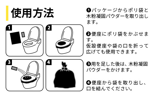 木粉簡易トイレ 1回分セット×10個 国産杉パウダー活用 ≪ウッドデザイン賞受賞≫【徳島 那賀 簡易トイレ 簡易 非常用トイレ 携帯用トイレ 備蓄品 防災セット 防災グッズ 非常用 吸水性 抗菌性 防臭 備蓄 消臭 介護 防災 豪雨 地震 台風 断水 洪水 災害 長期保存 簡単使用】NW-9-2