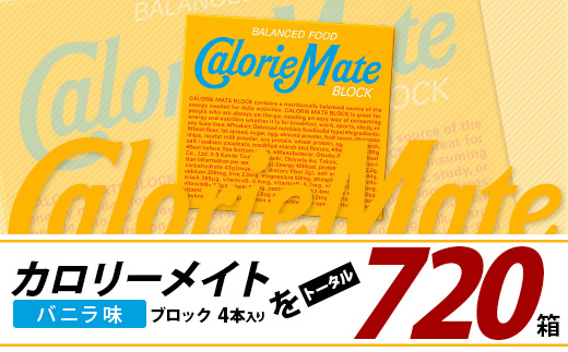 【12回定期便】≪バニラ味≫ カロリーメイトブロック 4本入り 計60箱 ×12回 合計720箱【徳島 那賀 大塚製薬 カロリーメイト バニラ ビタミン ミネラル たんぱく質 脂質 糖質 5大栄養素 バランス栄養食 栄養補給 仕事 勉強 スポーツ 防災 災害 地震 非常食 常備食 備蓄 受験 受験応援 新生活】MS-3-12-vanilla