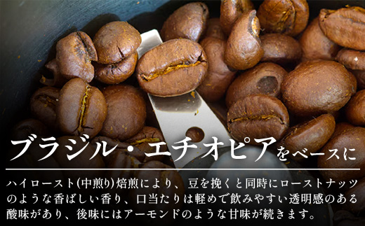【定期便6回】【粉タイプ】珈琲屋 中-ATARI- SOFT (中煎り) -High roast- 100g×3袋×6回【徳島県 那賀町 自家焙煎 コーヒー 珈琲 ブレンド コーヒー粉 珈琲粉 粉 スペシャリティコーヒー レギュラーコーヒー 中煎り ハイロースト 詰め合わせ ギフト プレゼント お取り寄せ】CO-14