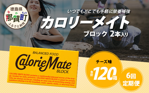 【6回定期便】≪チーズ味≫ カロリーメイトブロック 2本入り 計20箱 ×6回 合計120箱【徳島 那賀 大塚製薬 カロリーメイト チーズ ビタミン ミネラル たんぱく質 脂質 糖質 5大栄養素 バランス栄養食 栄養補給 仕事 勉強 スポーツ 防災 災害 地震 非常食 常備食 備蓄 受験 受験応援 新生活】MS-5-6-cheese