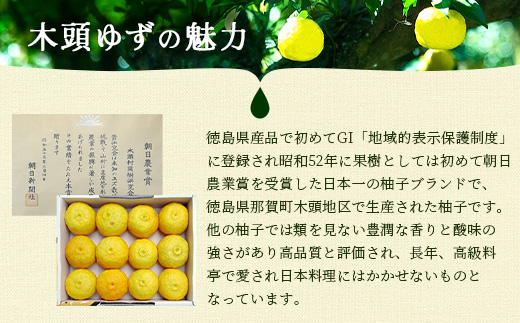 【先行受付・期間限定】徳島県那賀町産 木頭ゆず 青ゆず 1Kg (約12個) 【8月下旬頃より発送】徳島 木頭地区 栽培期間中農薬・化学肥料不使用【OM-135】