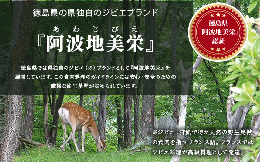 お試し【阿波地美栄】国産 徳島県産 二ホンジカ 鹿もも肉スライス 200g NH-24
