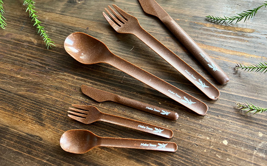 ボタニカルミニカトラリーセット【那賀町・杉】 -BOTANICAL Cutlery- NW-6