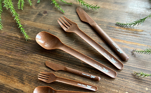 ボタニカルカトラリーセット【那賀町・杉】 -BOTANICAL Cutlery- NW-5